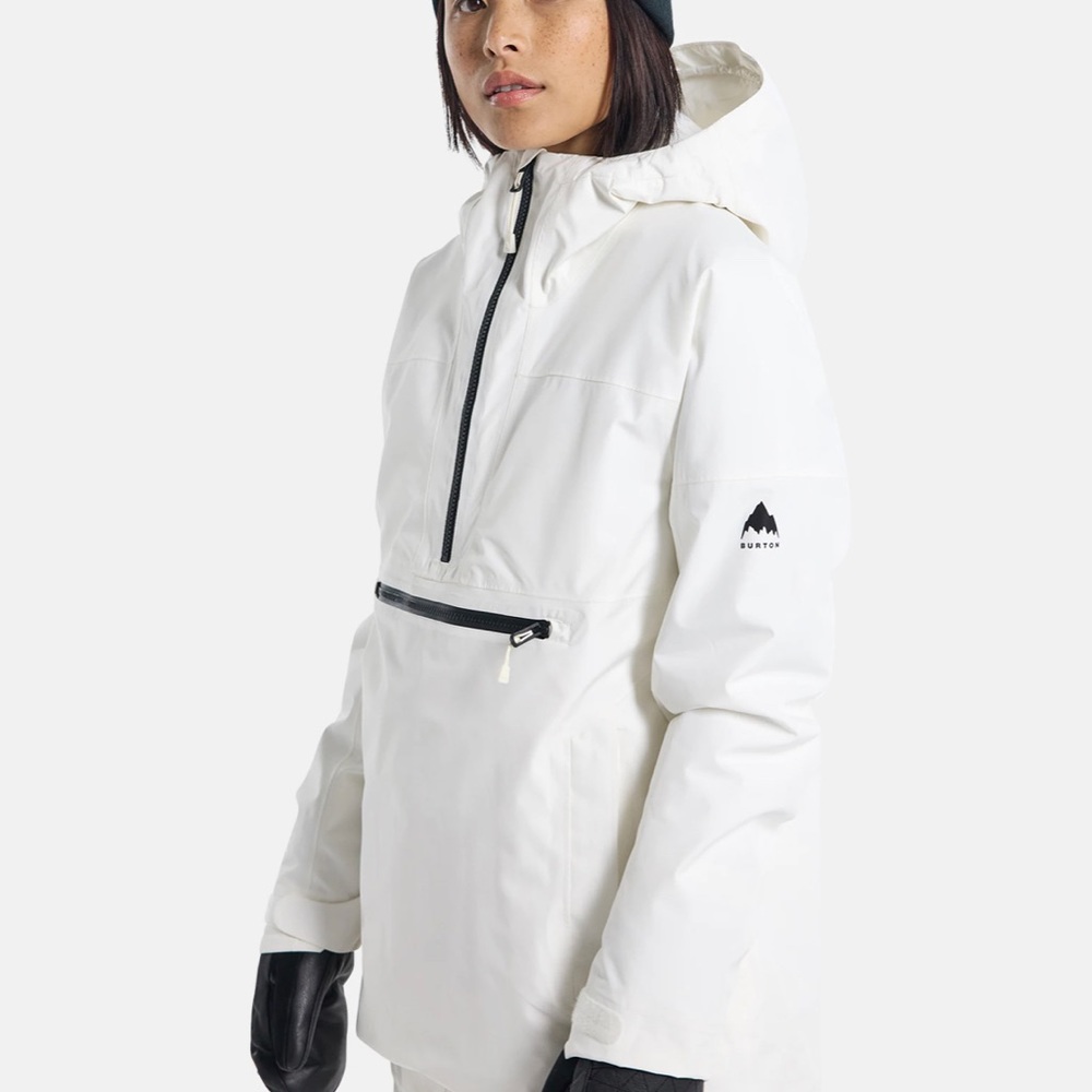 BURTON GORE-TEX Pillowline Anorak Jacket - Women’s M Stout White Ski/Snowboard